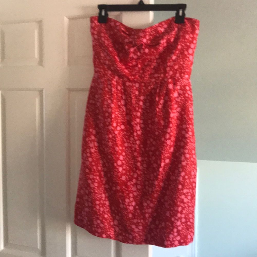 JCrew Strapless Dress, linen, size 6